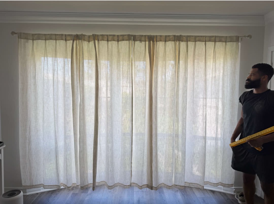 Curtain rod installation with Ike